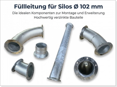 F&uuml;llleitung f&uuml;r Silos Durchmesser 102mm - Bef&uuml;llleitung f&uuml;r Silos Durchmesser 102mm