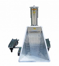 Einlauftrichter 45&deg; mit Pedelachse f&uuml;r Getreidekanone GK