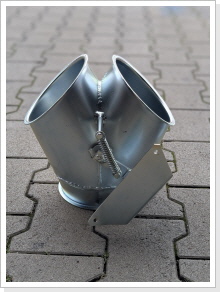 Klappkasten mit 2 Abg&auml;ngen &Oslash; 150mm - Jacobrohr