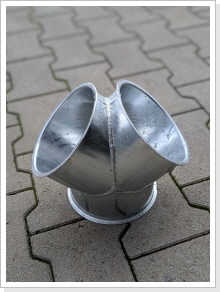 Gabelst&uuml;ck 2 fach &Oslash; 150mm - Abzweig 2 fach - Jacobsrohr