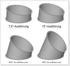Segment 7,5 Grad - Segment 15 Grad - Segment 30 Grad - Bögen - Rohrbogen verschiedenen Durchmessern