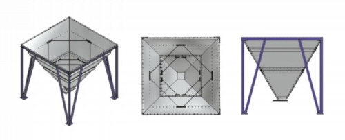 Rechtecklagersilos - Vierecksilos - Trichterunterbau 60°