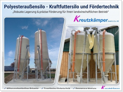 Polyesterau&szlig;ensilo - Kraftfuttersilo - Au&szlig;ensilo