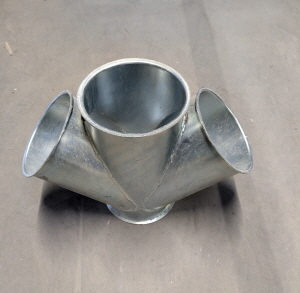 Gabelstück 3 fach Ø 150mm - Abzweig 3 fach - Jacobsrohr