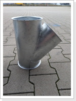 Gabelstück 1 mal 45 Grad Durchmesser 150mm - Hosenstück - Abzweigrohr Gabelstück 1 mal 45 Grad Durchmesser 150mm - Hosenstück - Abzweigrohr