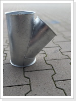 Gabelstück 1 mal 45 Grad Durchmesser 150mm - Hosenstück - Abzweigrohr Gabelstück 1 mal 45 Grad Durchmesser 150mm - Hosenstück - Abzweigrohr